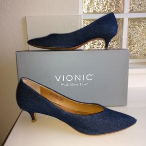 Vionic Denim Pumps